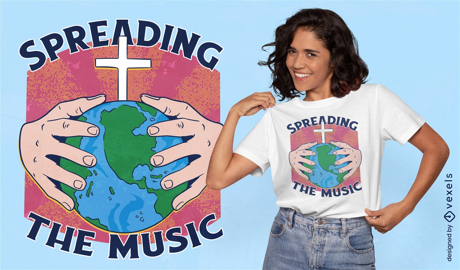 Dise?o de camiseta de Gospel World Tour