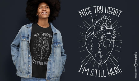 T-Shirt-Design für Überlebende einer Herzoperation