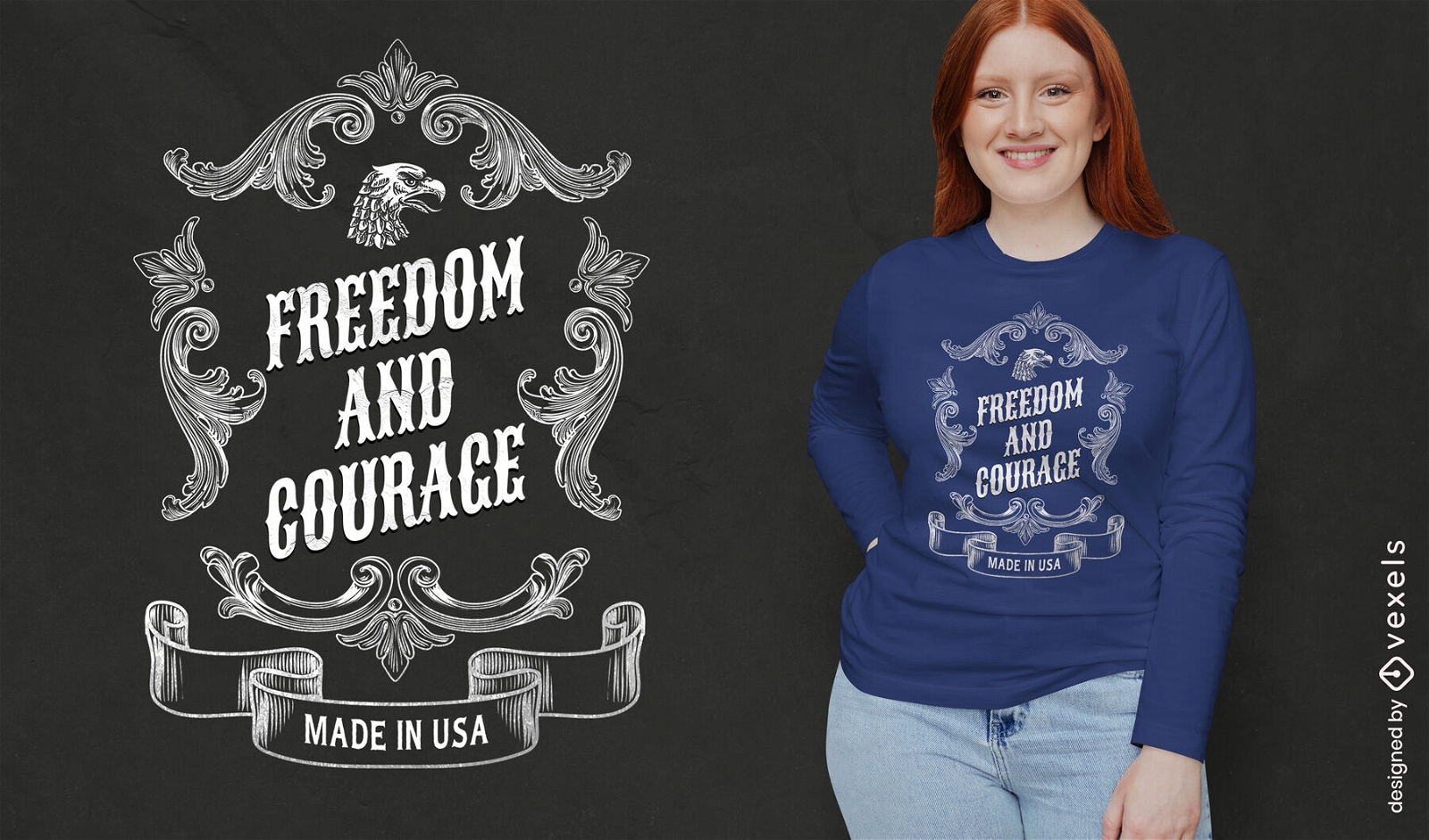 Vintage USA quote t-shirt design