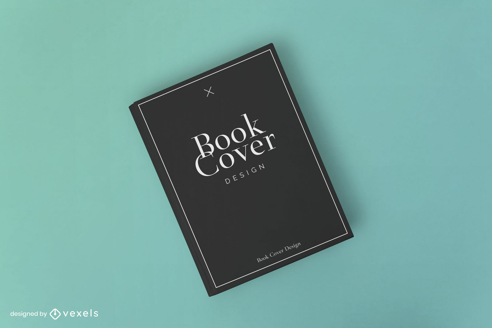 Gradient book cover mockup design