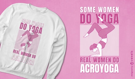 Woman doing acroyoga t-shirt design