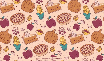 Cute Thanksgiving pattern design