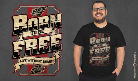 Geboren, um kostenloses PSD-T-Shirt-Design zu sein