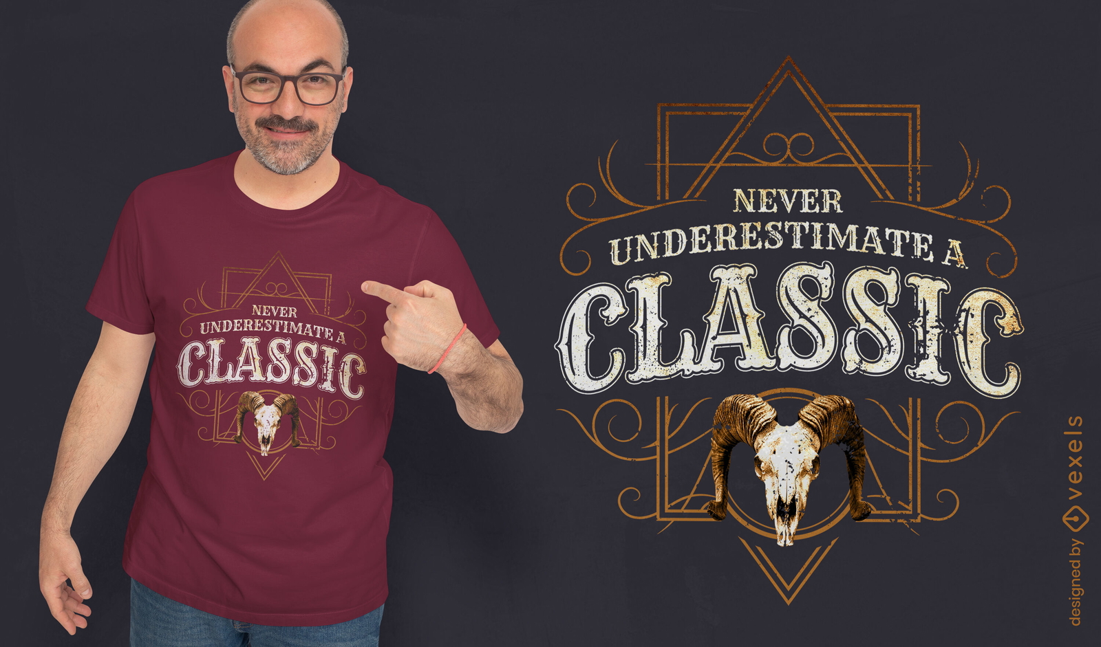 Nunca subestime um design clássico de camiseta