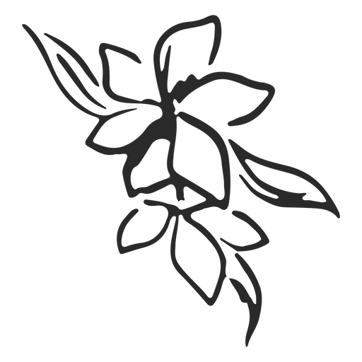 Wildflower branch clipart PNG Design