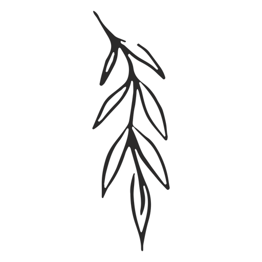 Handgezeichnete Pflanzengrafik PNG-Design