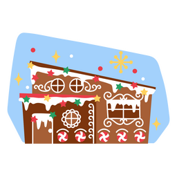 Decorated holiday abode PNG Design