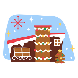 Decorated holiday abode PNG Design