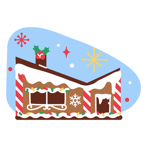 Casa decorada com decoração de Natal em abundância Desenho PNG