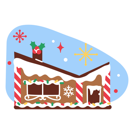 Haus geschmückt mit Weihnachtsdeko in Hülle und Fülle PNG-Design
