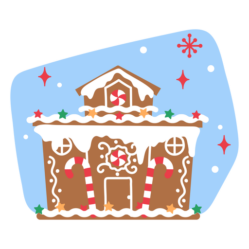 House with a holiday decor extravaganza PNG Design