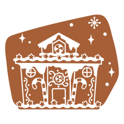 Casa alegre e brilhante com decoração de Natal Desenho PNG