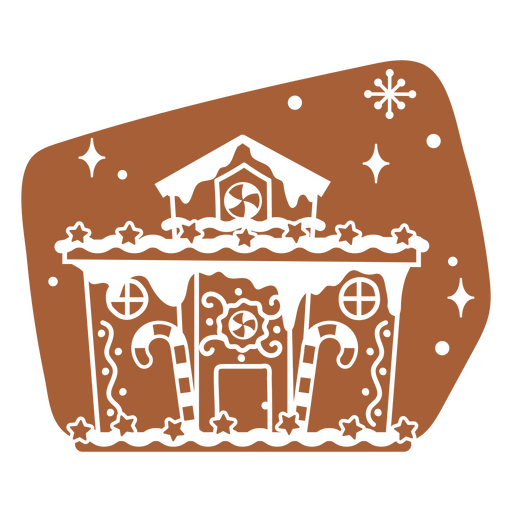 Casa alegre e brilhante com decoração de Natal Desenho PNG