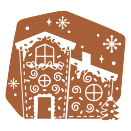 Casa de exibição de férias alegre e brilhante com decoração Desenho PNG