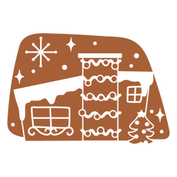 casa decorada para o natal Desenho PNG