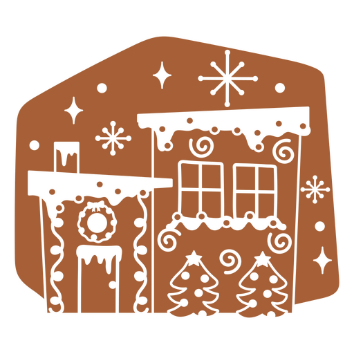 Casa de decoração de Natal brilhante Desenho PNG