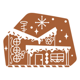 Casa alegre e festiva com decoração de Natal Desenho PNG