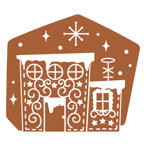 Holiday-themed decorated house PNG Design