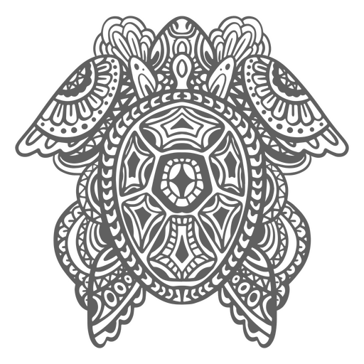 Auff?llige Mandalas mit versteckten Tiersymbolen PNG-Design