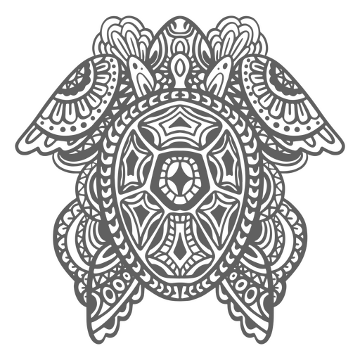 Mandalas atraentes com símbolos de animais escondidos Desenho PNG