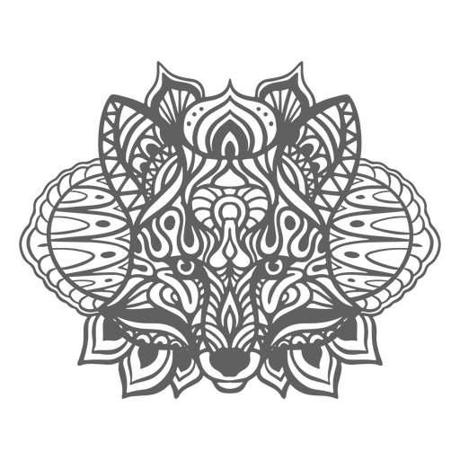 Mandalas with animal totem poles PNG Design