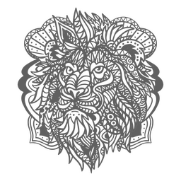 Löwe-Mandala-Hintergrund PNG-Design