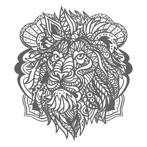 Fondo de mandala de león Diseño PNG