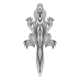 Lagarto mandala animales Diseño PNG