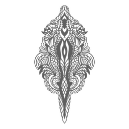 Fundo de mandala de lagarto Desenho PNG