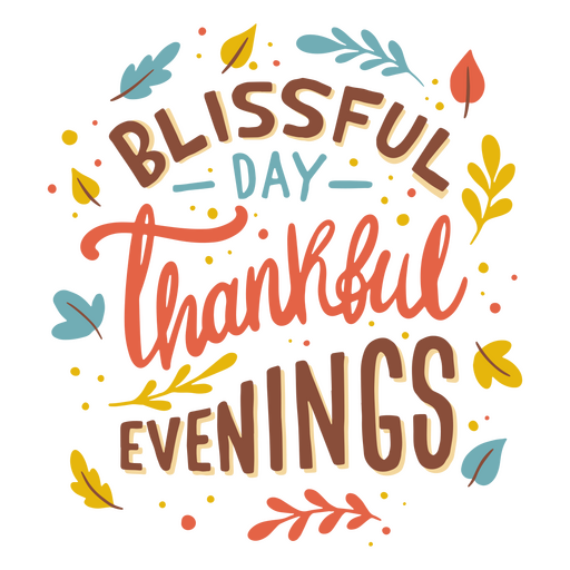 Frases de gratitud para el Día de Acción de Gracias Diseño PNG