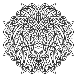 Tribal mandala with animal figure PNG Design
