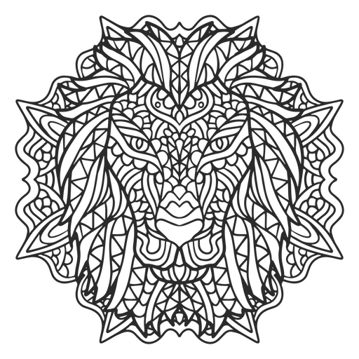 Stammes-Mandala mit Tierfigur PNG-Design