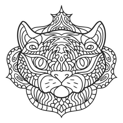 Mandala celeste con figura animal Diseño PNG