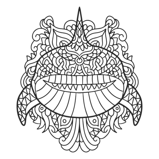 Mandala with eye-catching animal patterns PNG Design