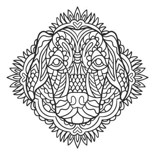 Mandala com criatura animal mística Desenho PNG