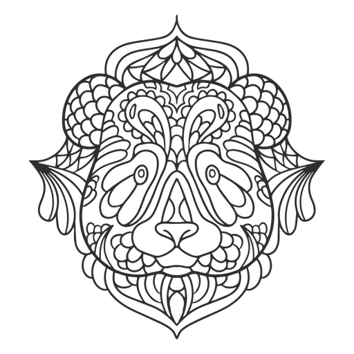 Afrikanische Stammes-Mandala mit Tiersymbol PNG-Design