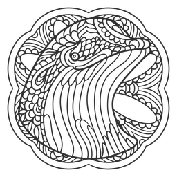 Spiritual animal mandala PNG Design