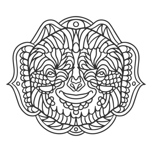 Animal mandala with intricate patterns PNG Design
