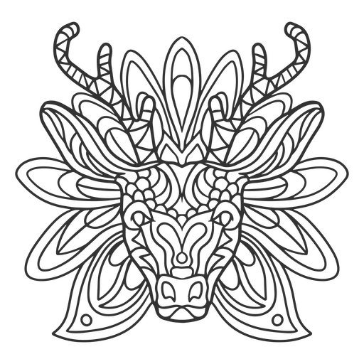 Beautiful mandala featuring an animal PNG Design