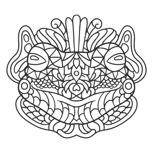 Mandala com totem animal Desenho PNG