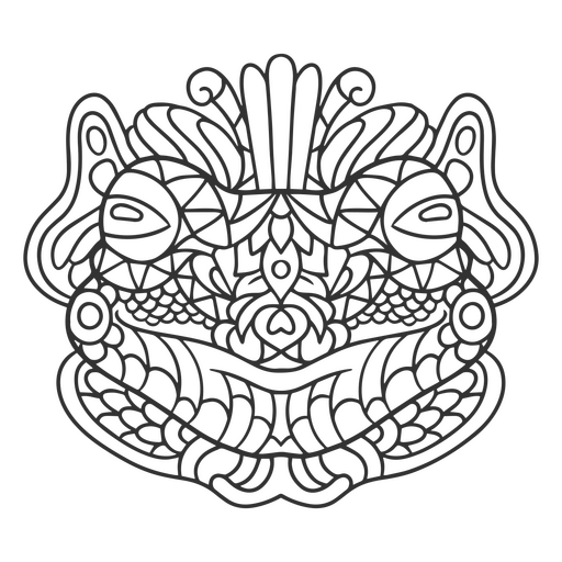 Mandala with animal totem pole PNG Design