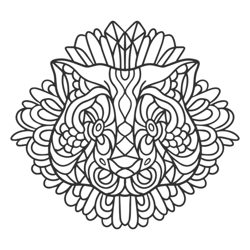 Nature-themed mandala with animal elements PNG Design