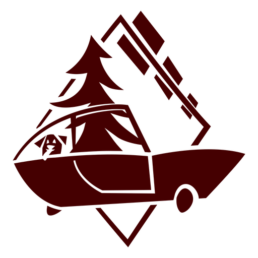 Auto-driven Christmas tree transportation PNG Design