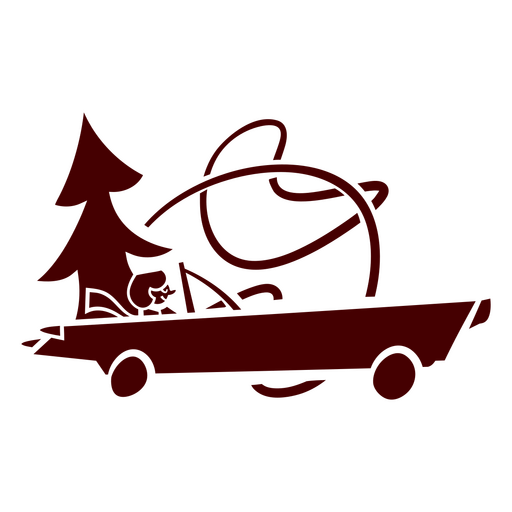 Christmas tree transportation with a personal touch PNG Design