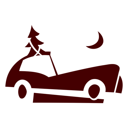 Movendo uma árvore de Natal no carro Desenho PNG