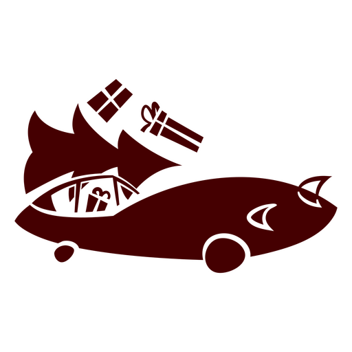 Autotransport von Weihnachtsbäumen PNG-Design