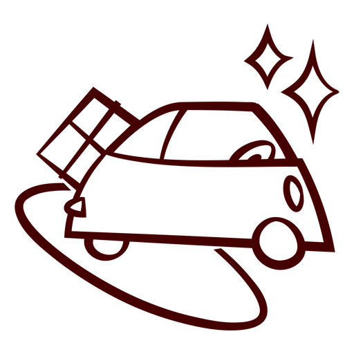 Coche navideño festivo en movimiento. Diseño PNG