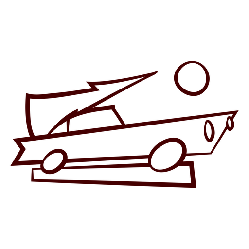 Carrying a Christmas tree in a vehicle PNG Design
