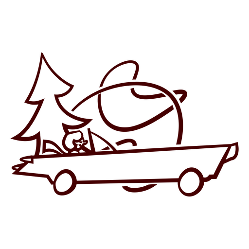 Christmas tree pick-up and delivery PNG Design