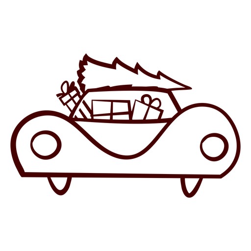 Transport für einen Weihnachtsbaum PNG-Design